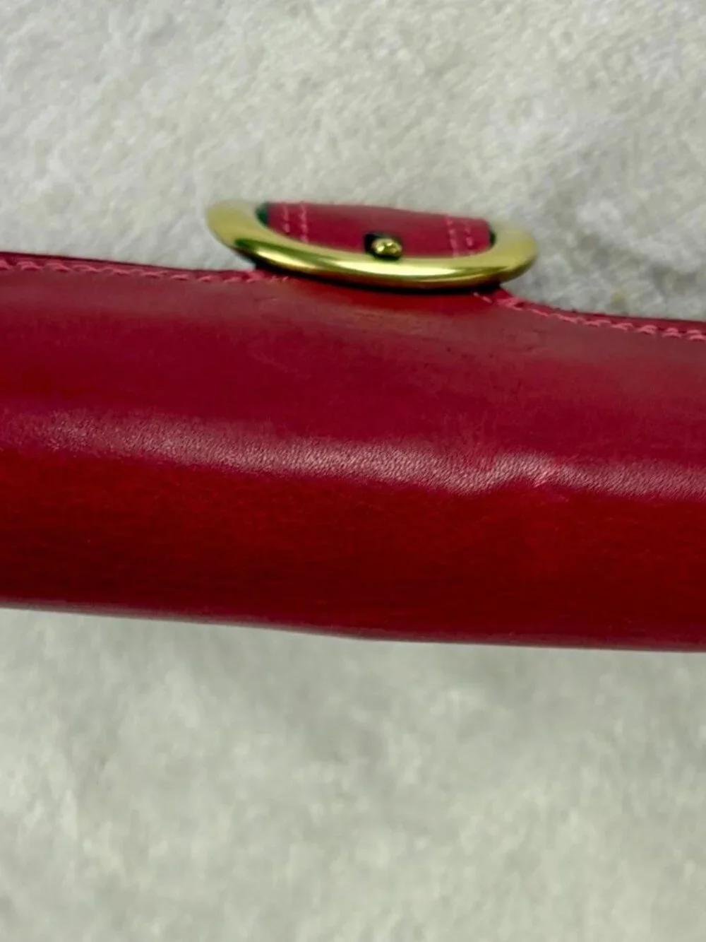 Coach Bleeker Large Flap Wristlet in Red Premium Glovetanned Leather